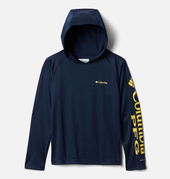 Columbia PFG Terminal Tackle Hoodies Navy For Boys NZ51234 New Zealand